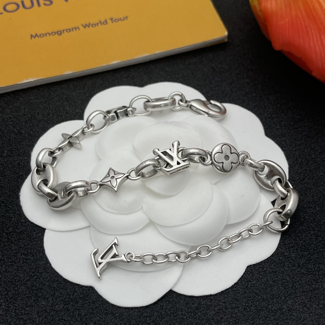 LV Louis vuitton copper silver bracelet 116677