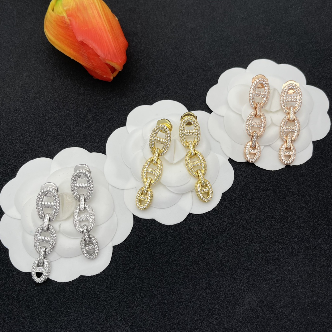 Hermes crystal earrings 116685