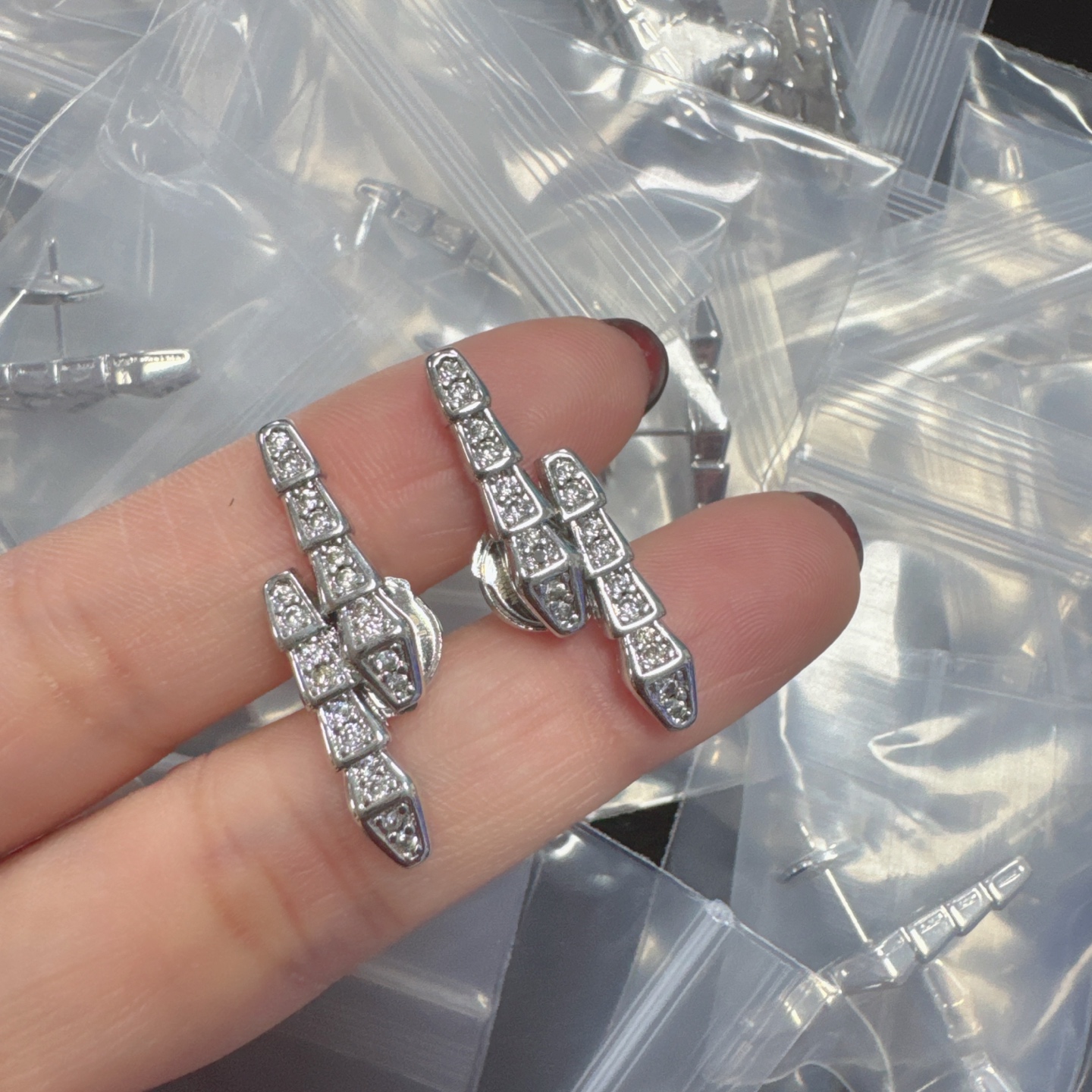 BV Bvgaril snake diamonds earrings 116689