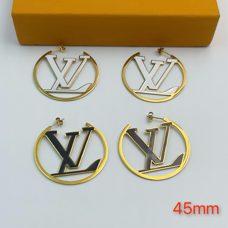 LV Large enamel hoop earrings 116690